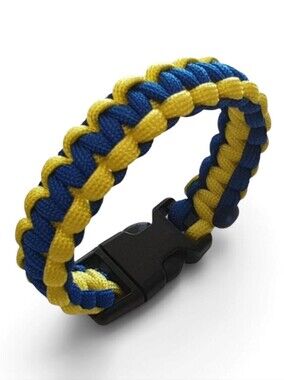 CORD Parachute Rope Bracelet Yellow Blue Camping Survival Blue Yellow New